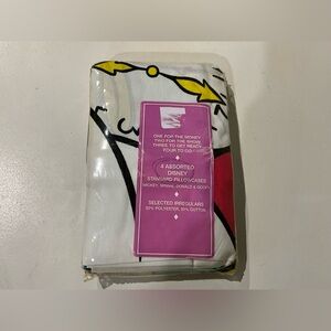 Vintage NOS Pack of 4 Disney Assorted Standard Pillowcases Mickey Minnie Donald